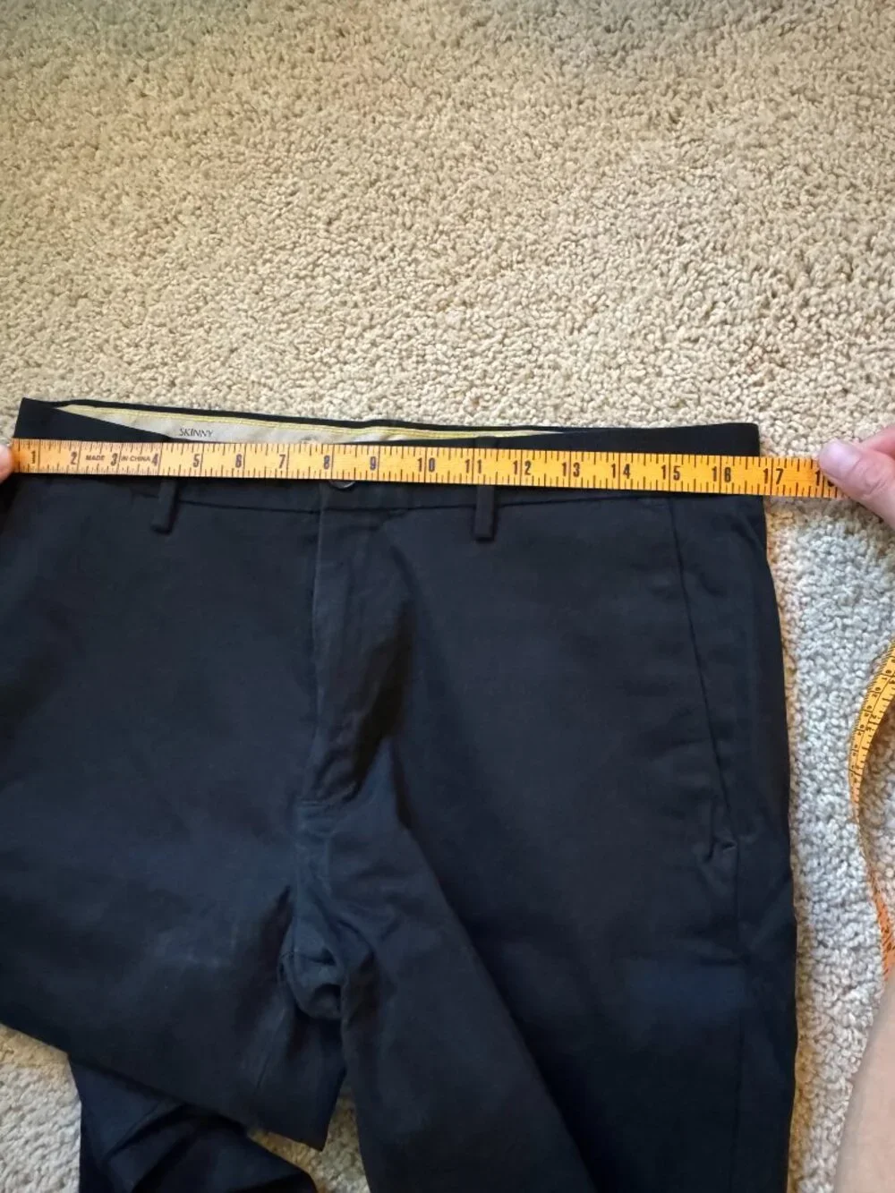 Banana Republic Skinny Chino Pants Mens 32x32 Black Slim Fit